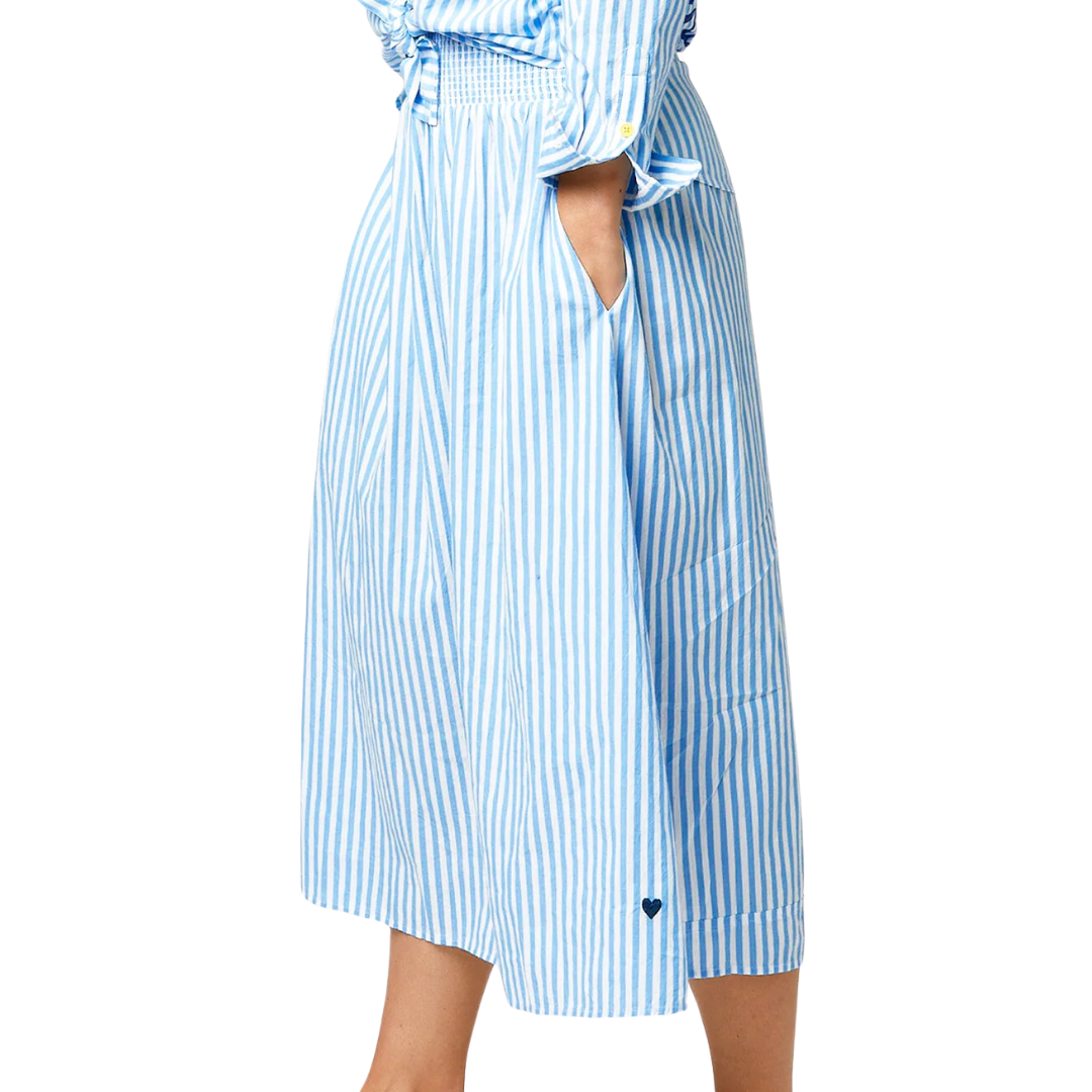 Martin Cabana Stripe Skirt in Blue Sky