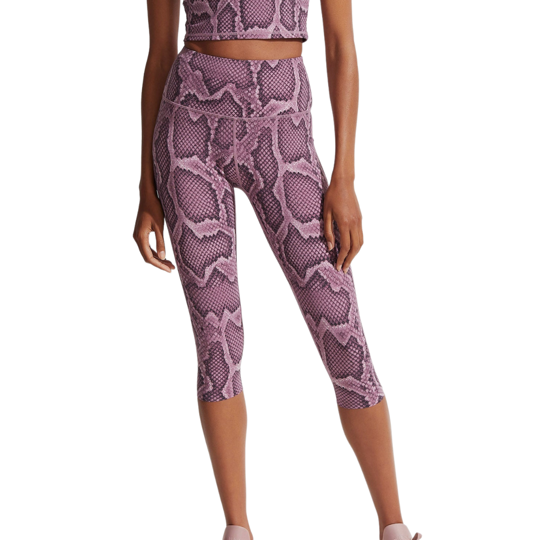 Let's Go Crop Legging 18 in Mesa Rose Snake