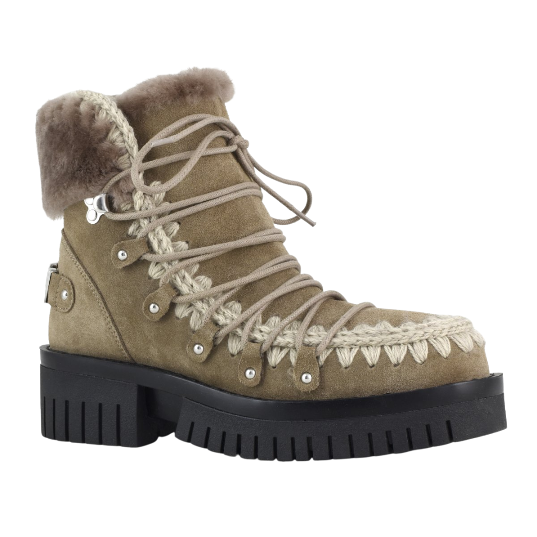 Eskimo Combat Lace Up in Elephant Grey