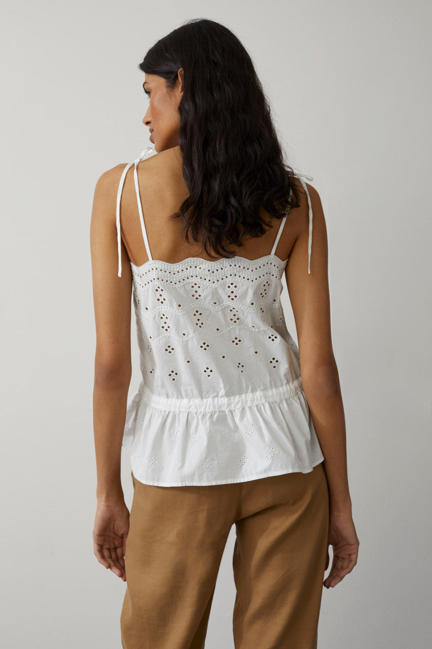 Molly Embroidered Eyelet Tank