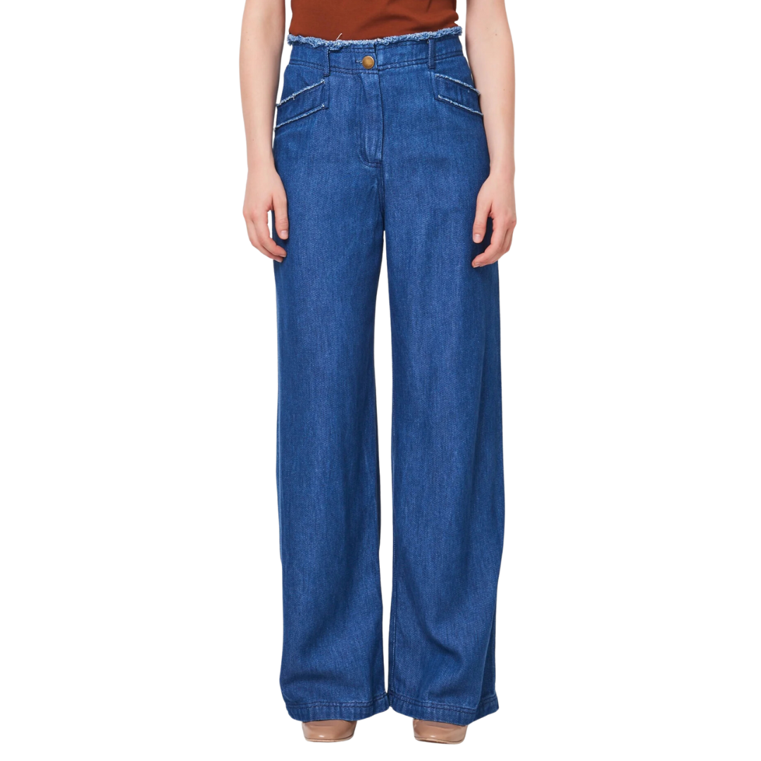 Lynn Pant in Washed Indigo