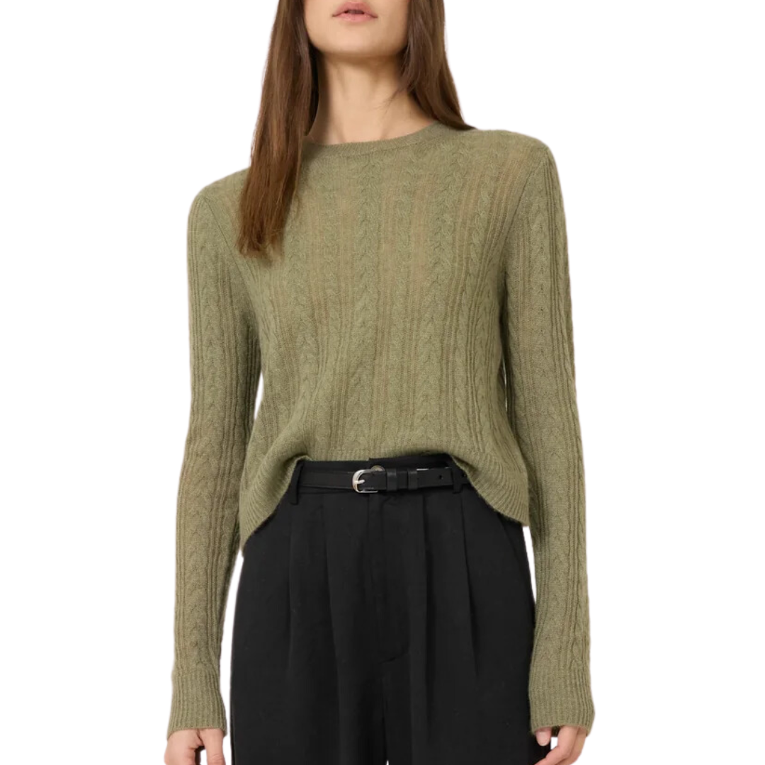 Blakely Tissue Cashmere Pullover in Sage