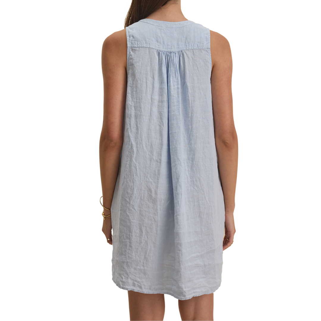 Adriana Woven Linen Dress in Billow