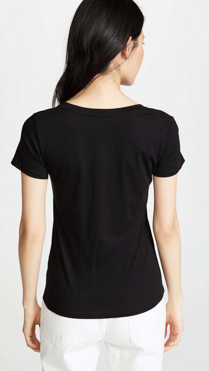 Essential V-Neck Tee in Black