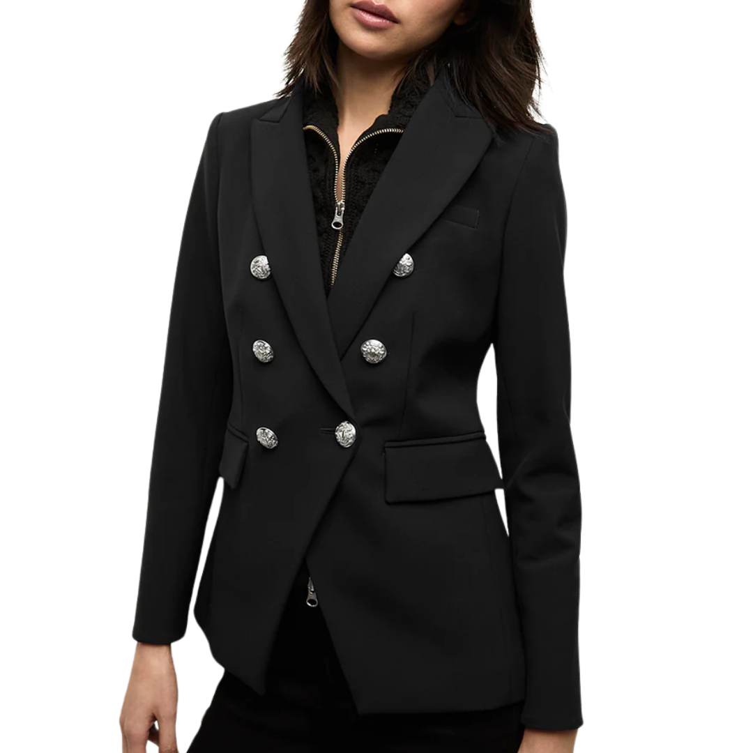 Miller Dickey Jacket in Black/Silver