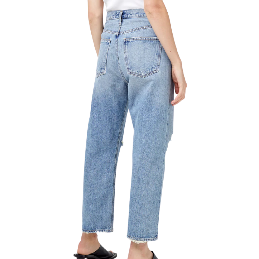 90's Crop Mid Rise Loose Fit in Suspend