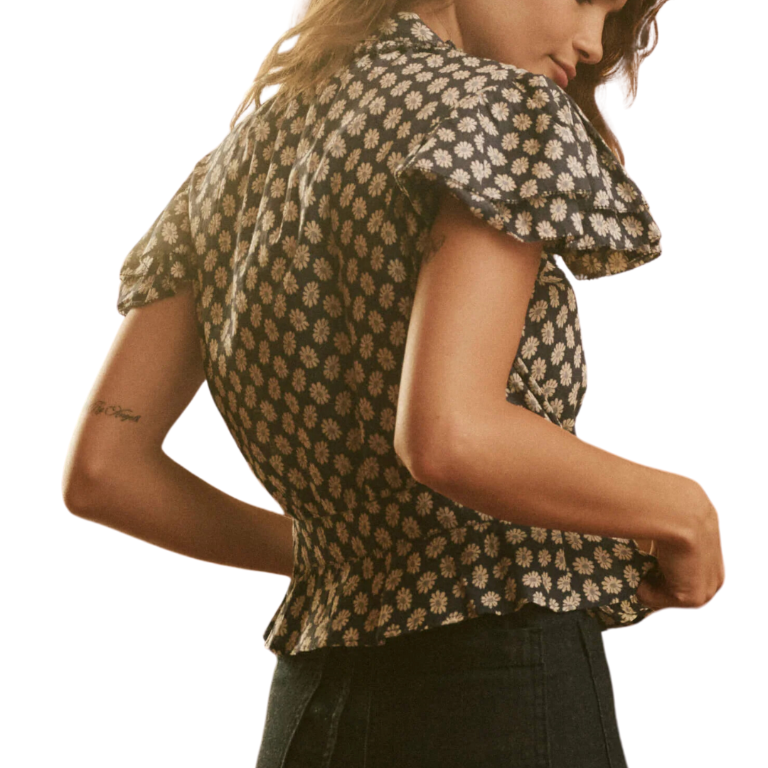 The Gardenia Top in Mini Evening Daisy