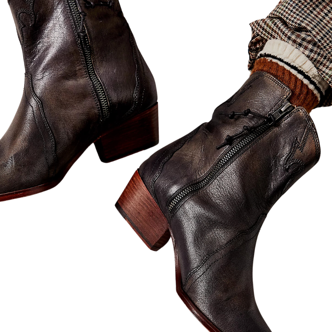 New Frontier Western Boot in Carbon