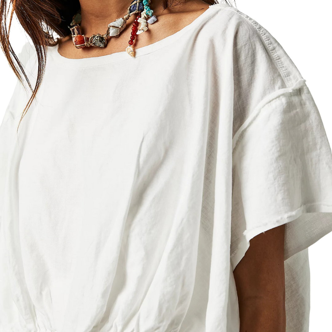 We The Free Cloud 9 Bubble Tee in Optic White