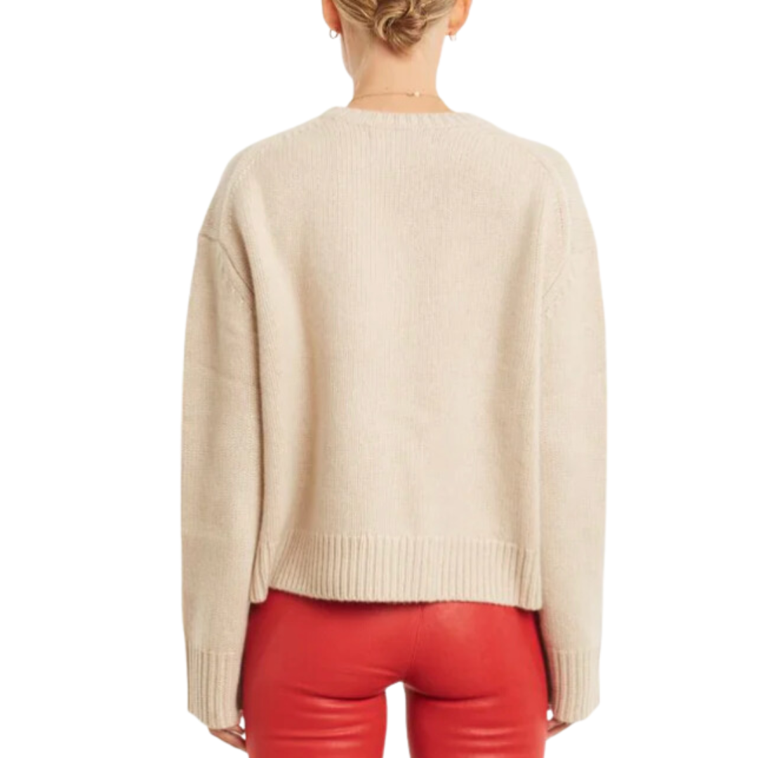 Heavy Cashmere Sweater in Wheat