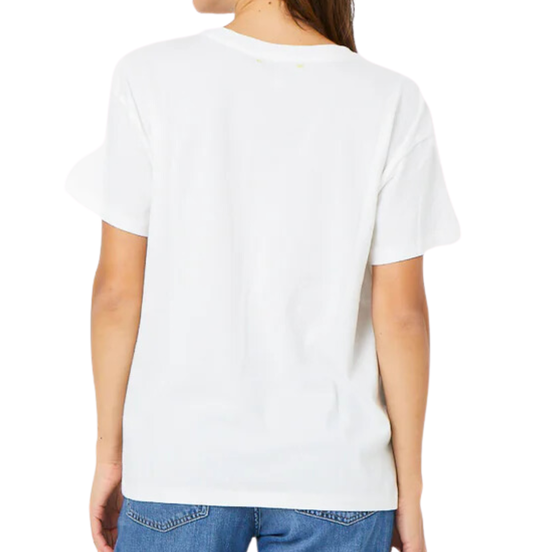Tommy Drippy Heart Tee in White