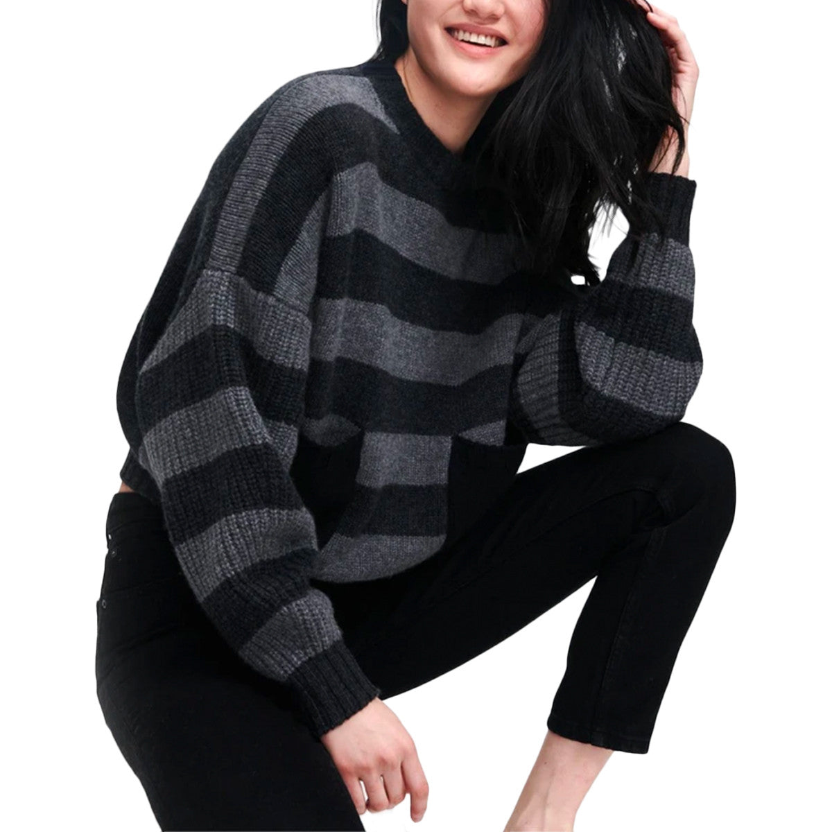Luxe Cashmere Cropped Crewneck Sweater