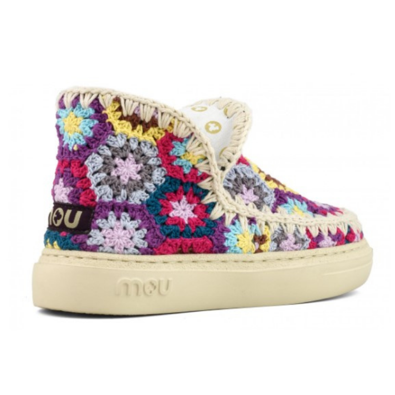 Bold Eskimo Sneaker in Full Multi Crochet
