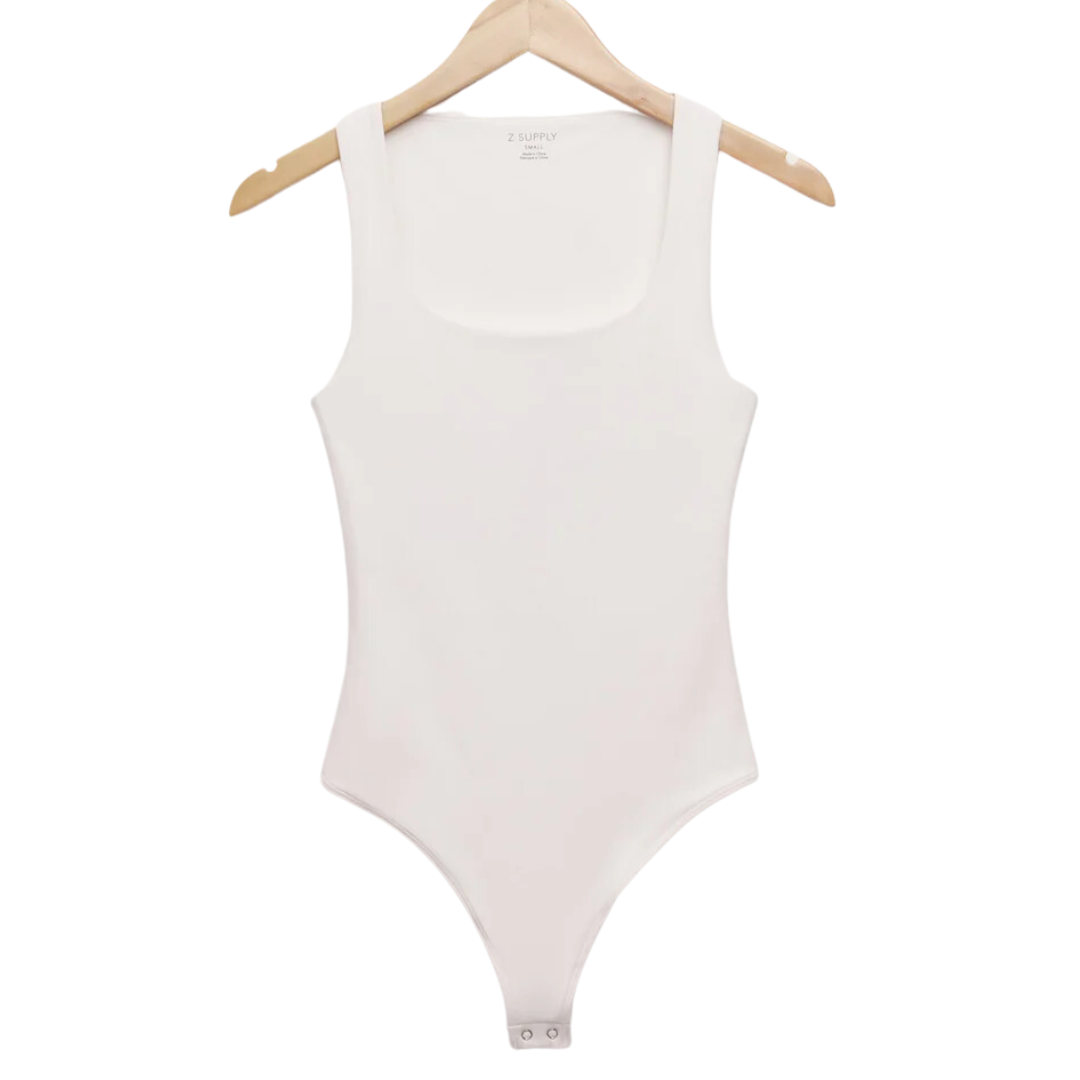 Alana So Smooth Tank Bodysuit in White