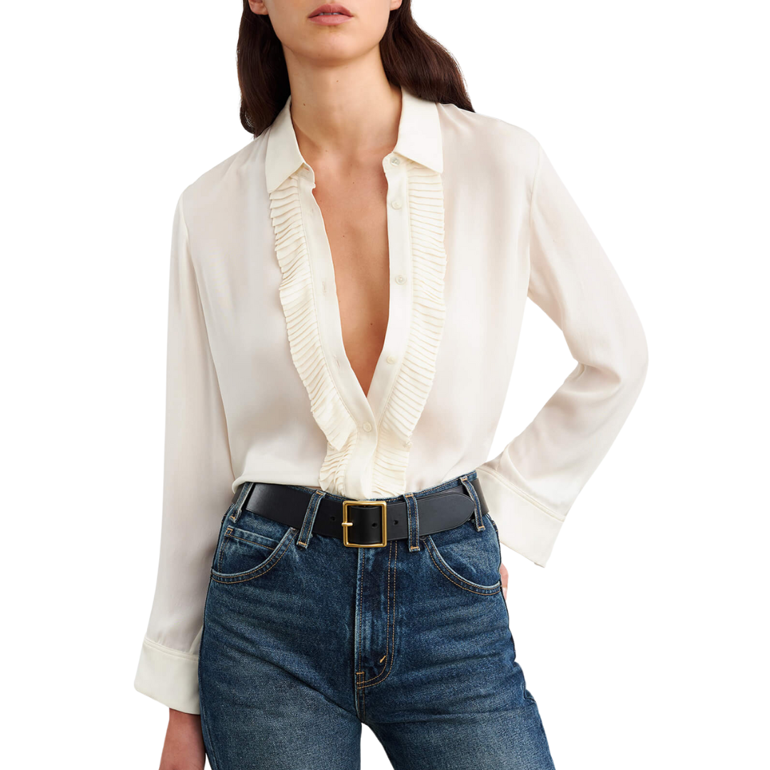 Danika Silk Shirt in Ivory