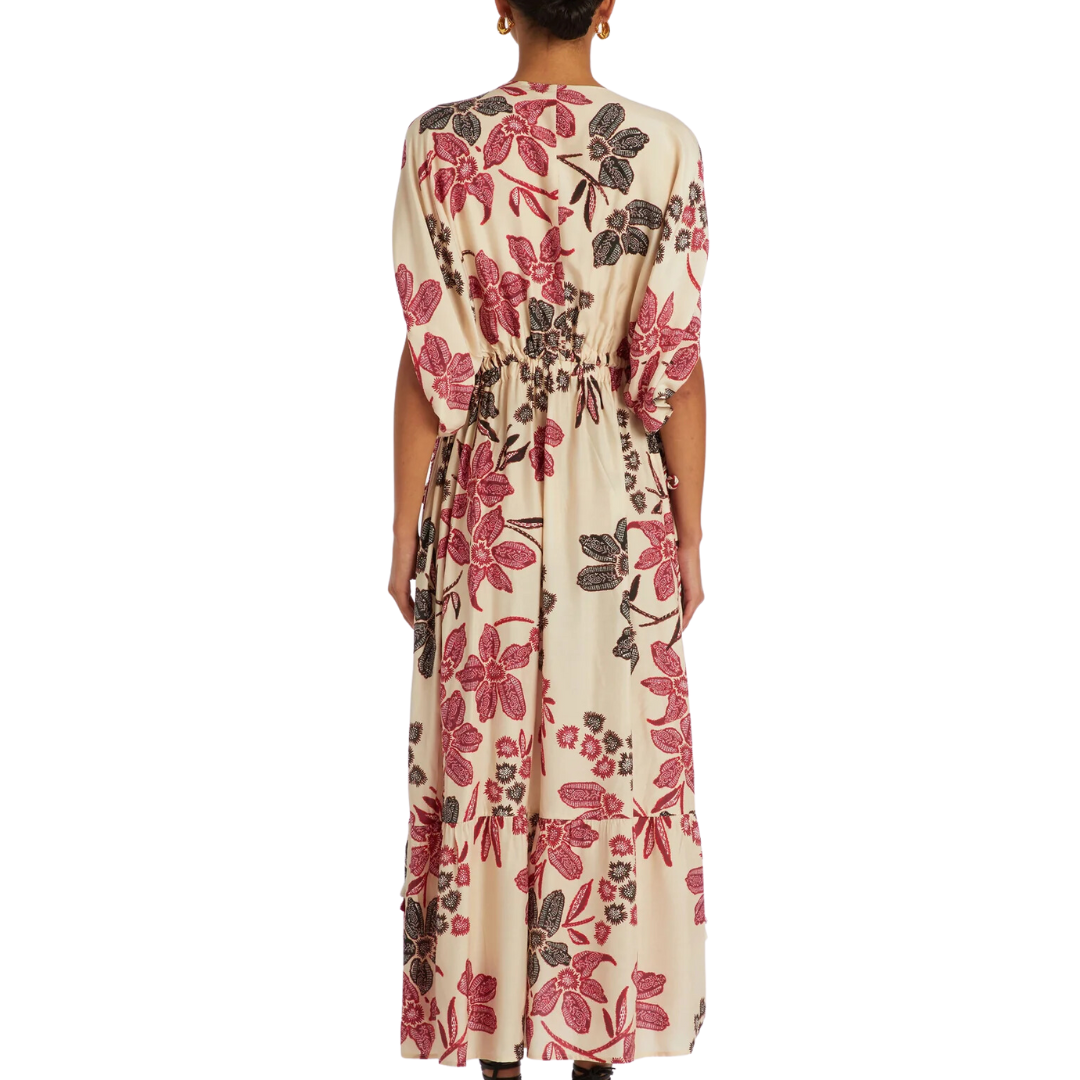 Venus Tassel Caftan in Cherry Blossom
