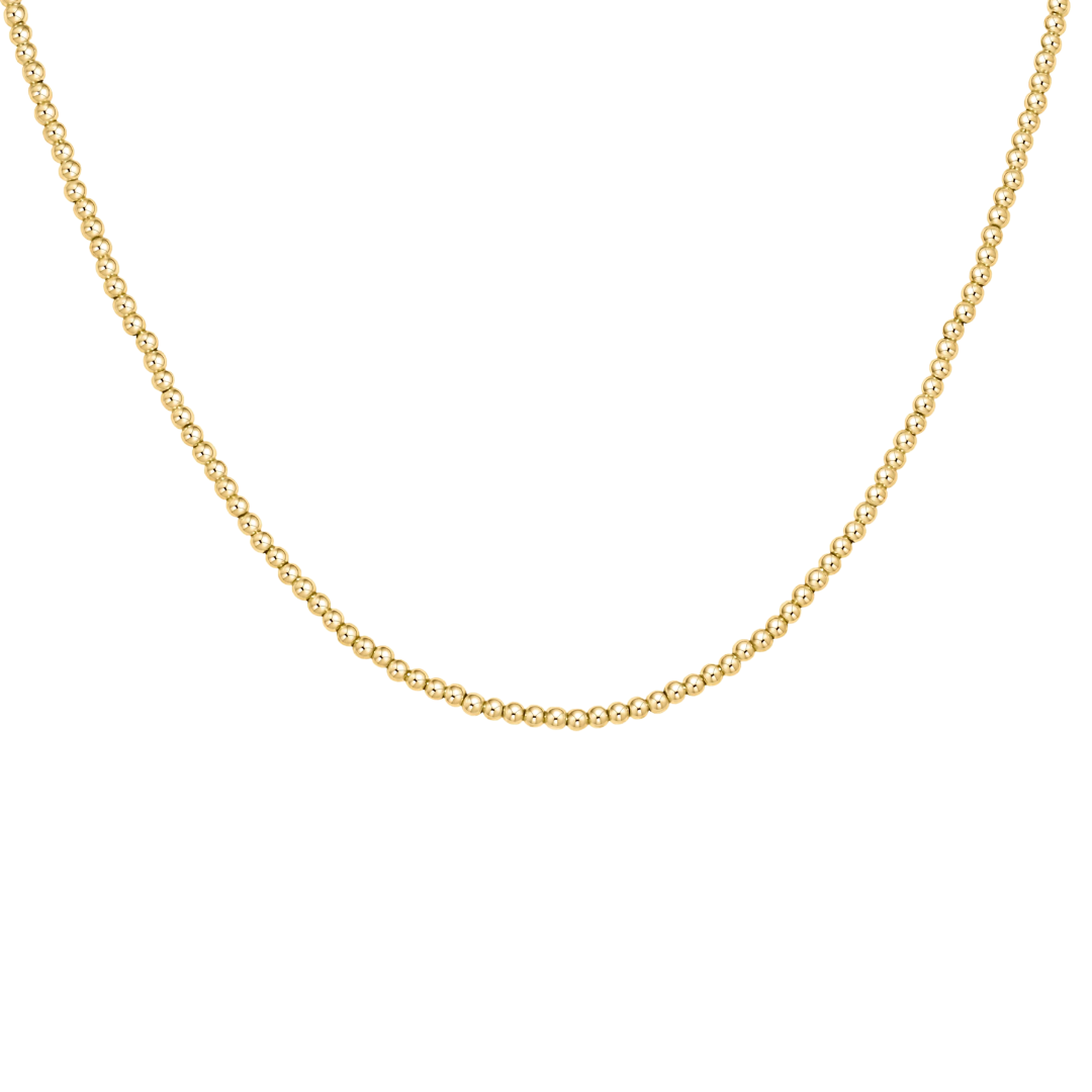 Choker Classic 2mm Bead in Gold