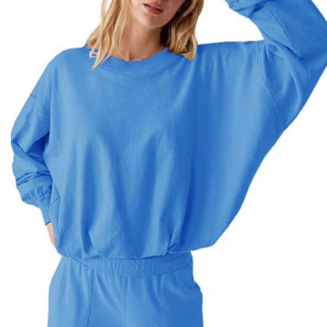 Mariah Bubble Sweatshirt in Ocean
