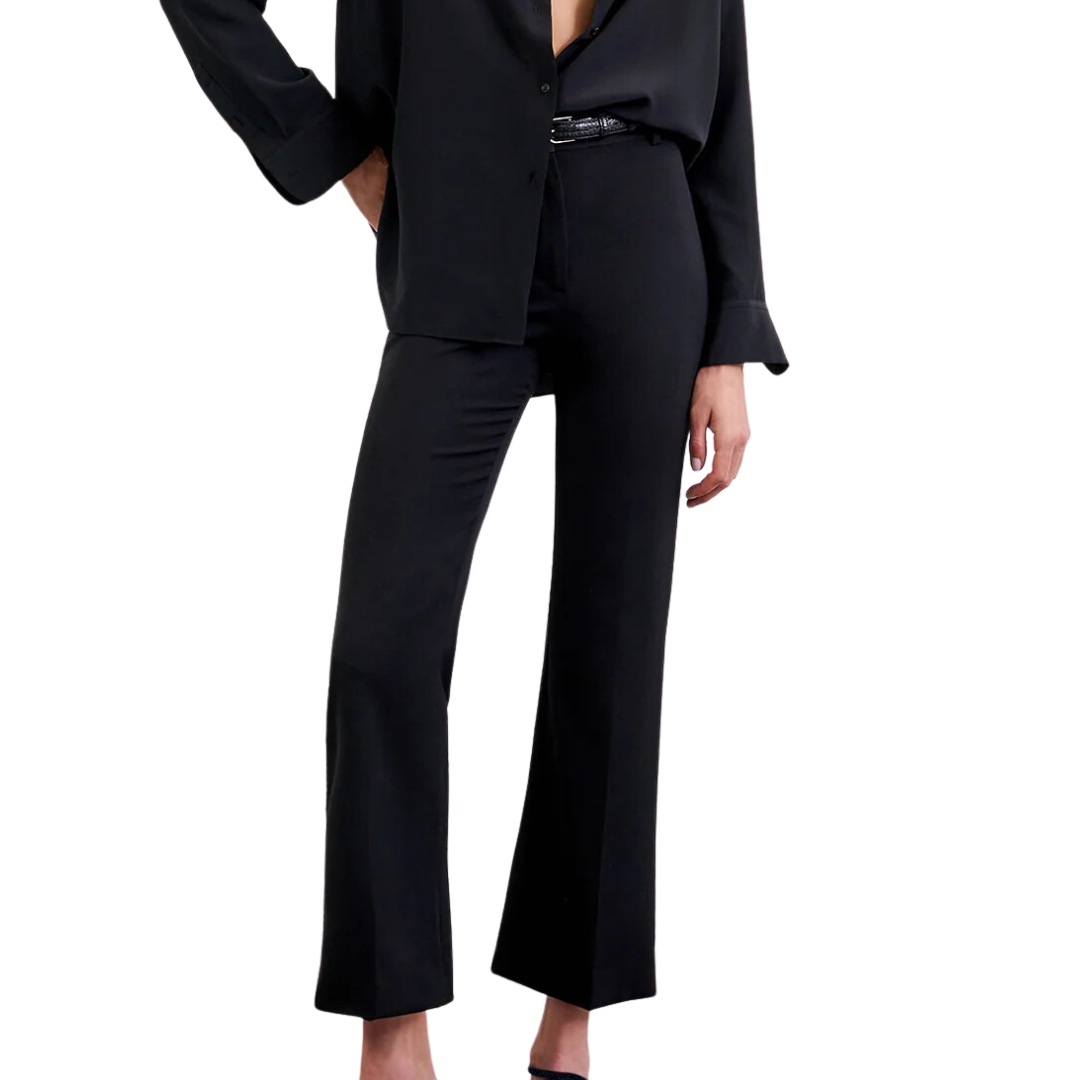 Cropped Corette Pant in Black