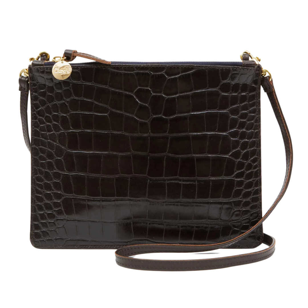 Margot Double Sac Bretelle in Kalamata Croco