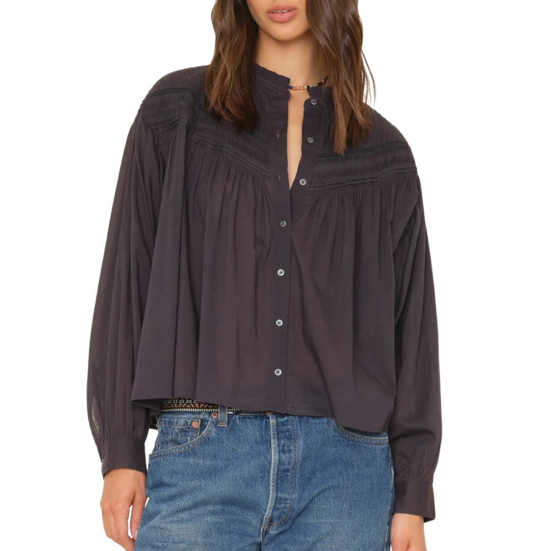 Clare Shirt in Obsidian