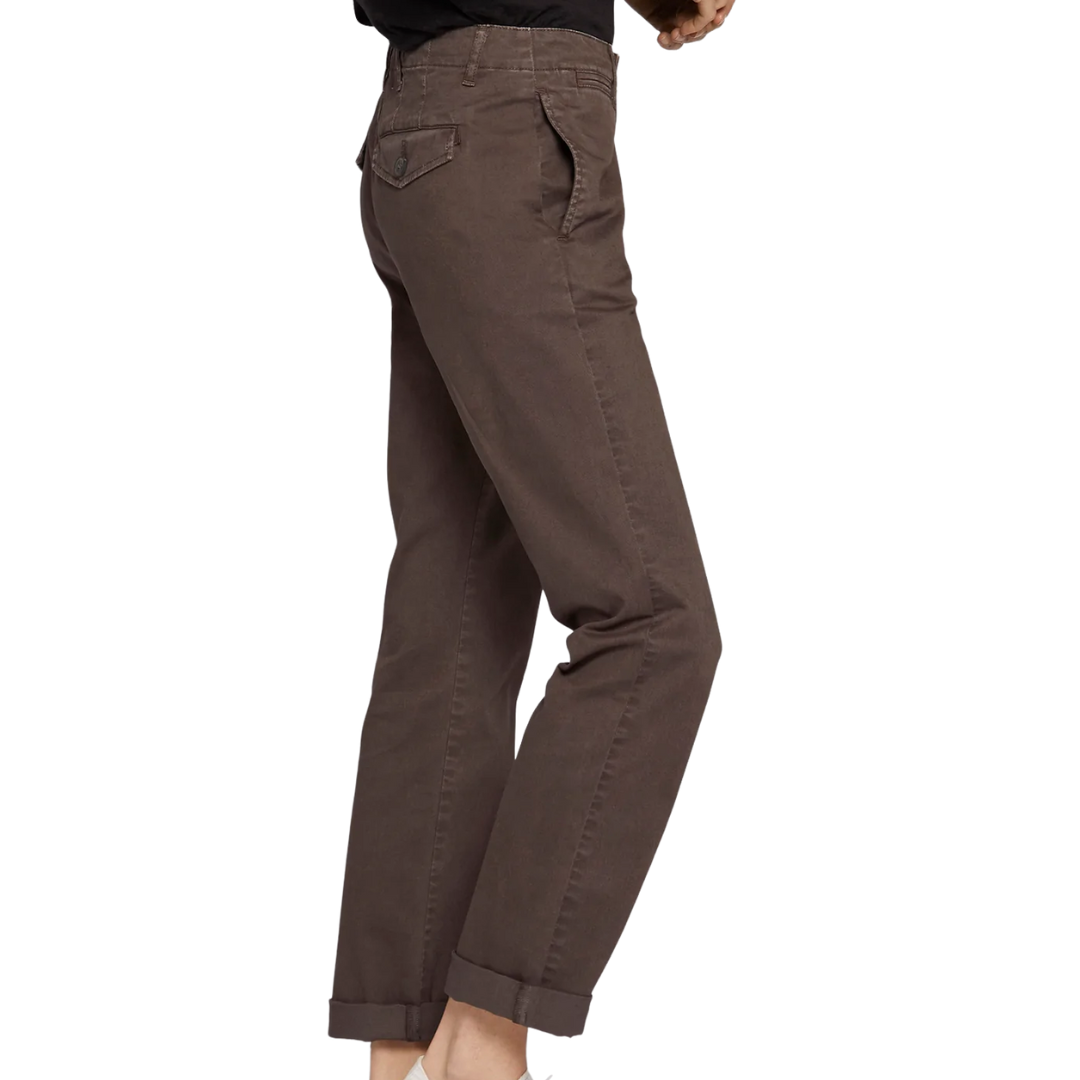 The Captain Trouser in Brown Gravel