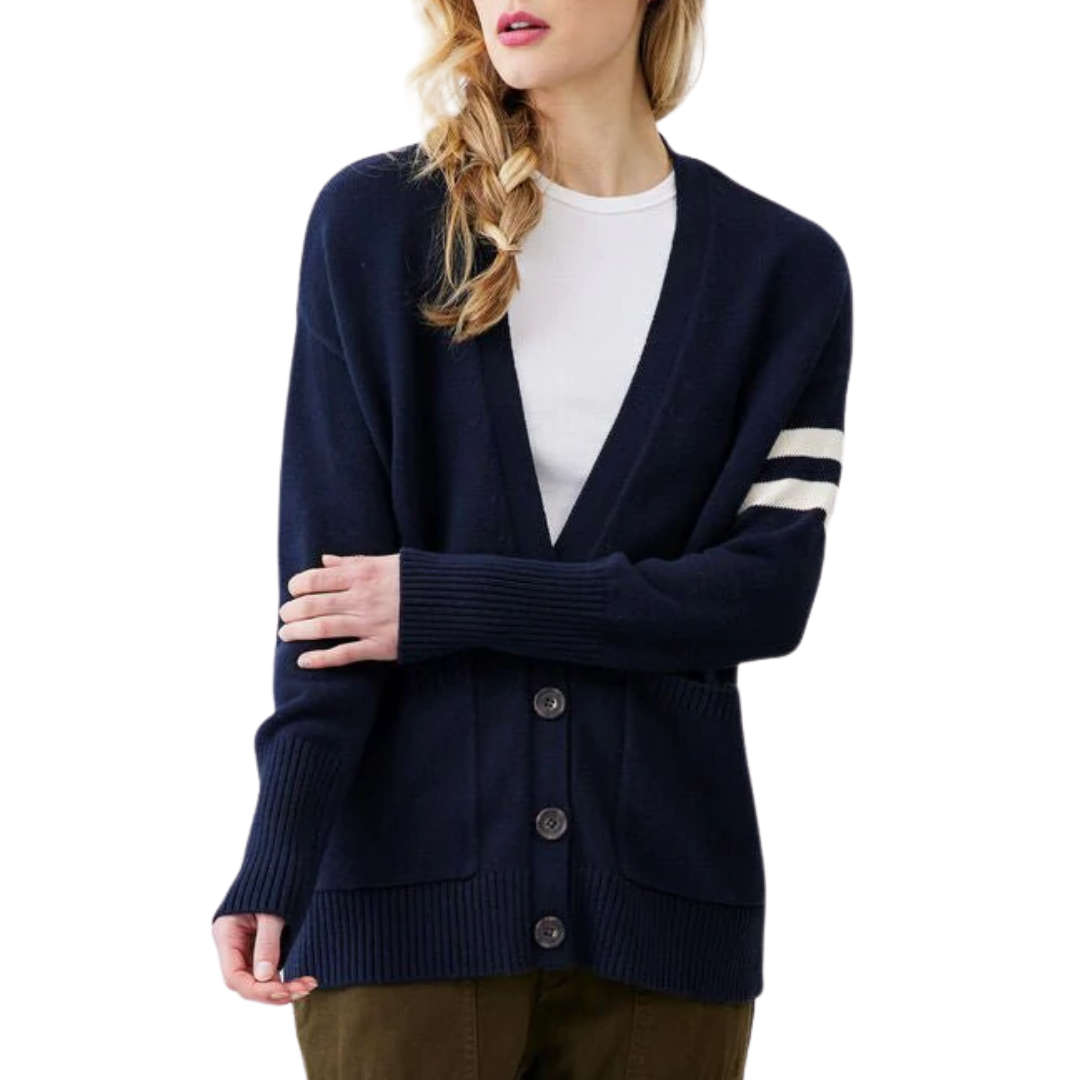 Sacha Boyfriend Cardigan in Navy