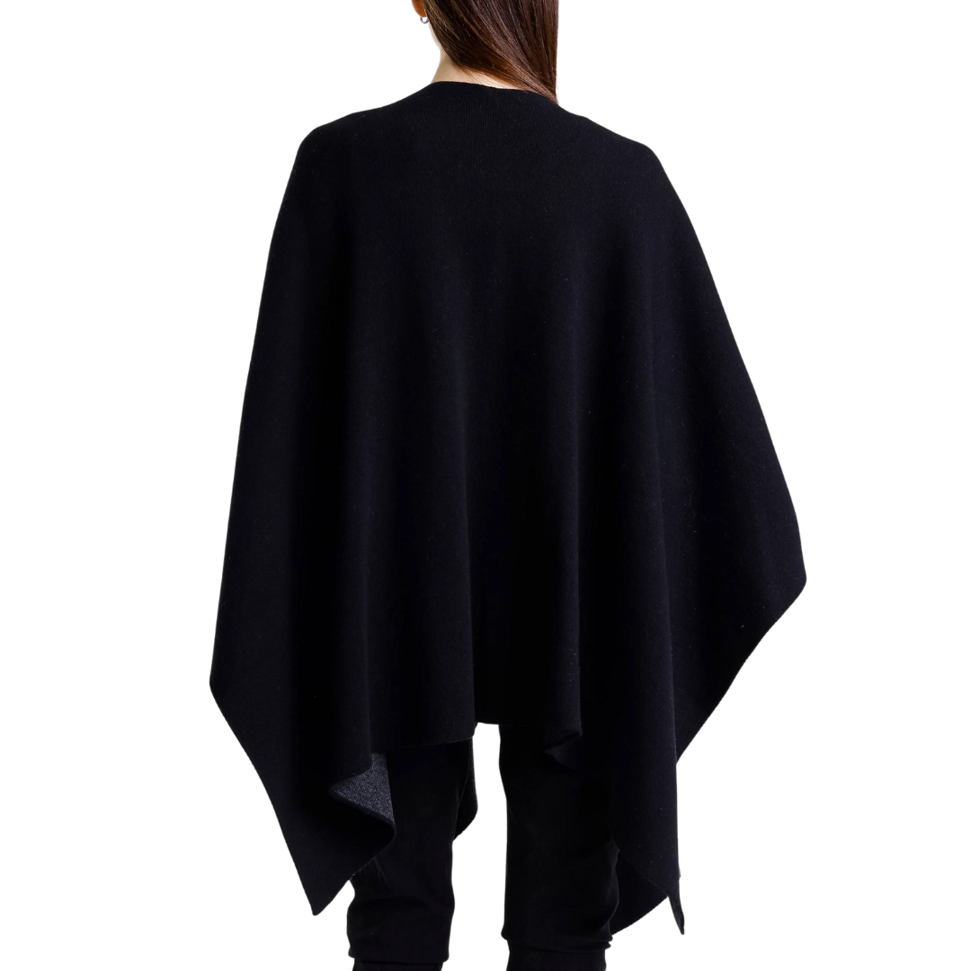 Kiersten Reversible Wrap in Black/Coal