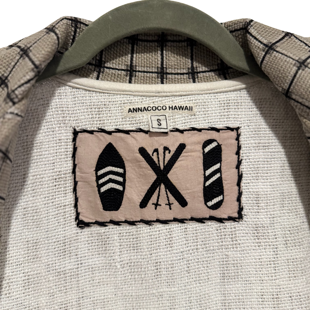 Checker Blazer in Taupe