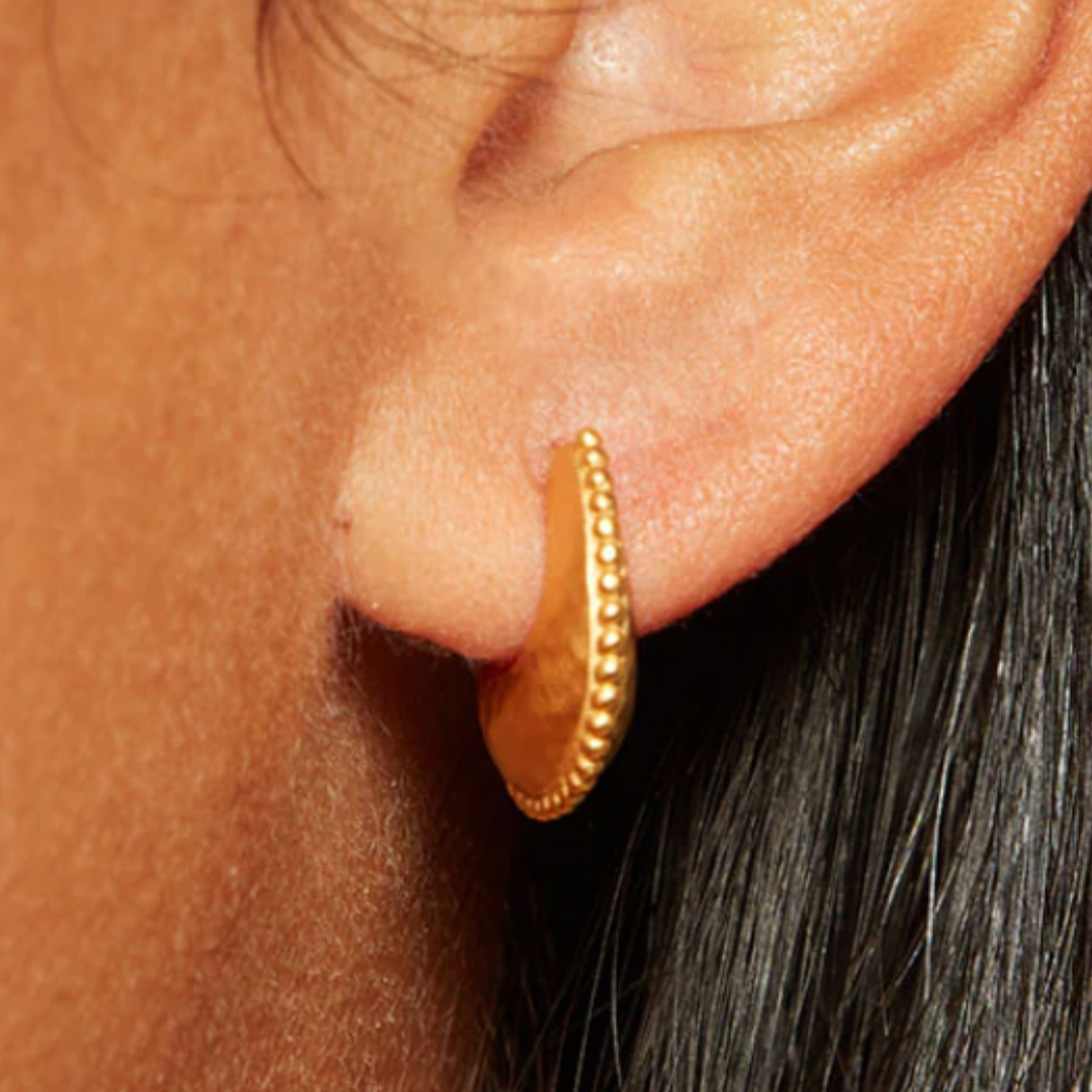 Step Boldly Hoop Earrings in Gold