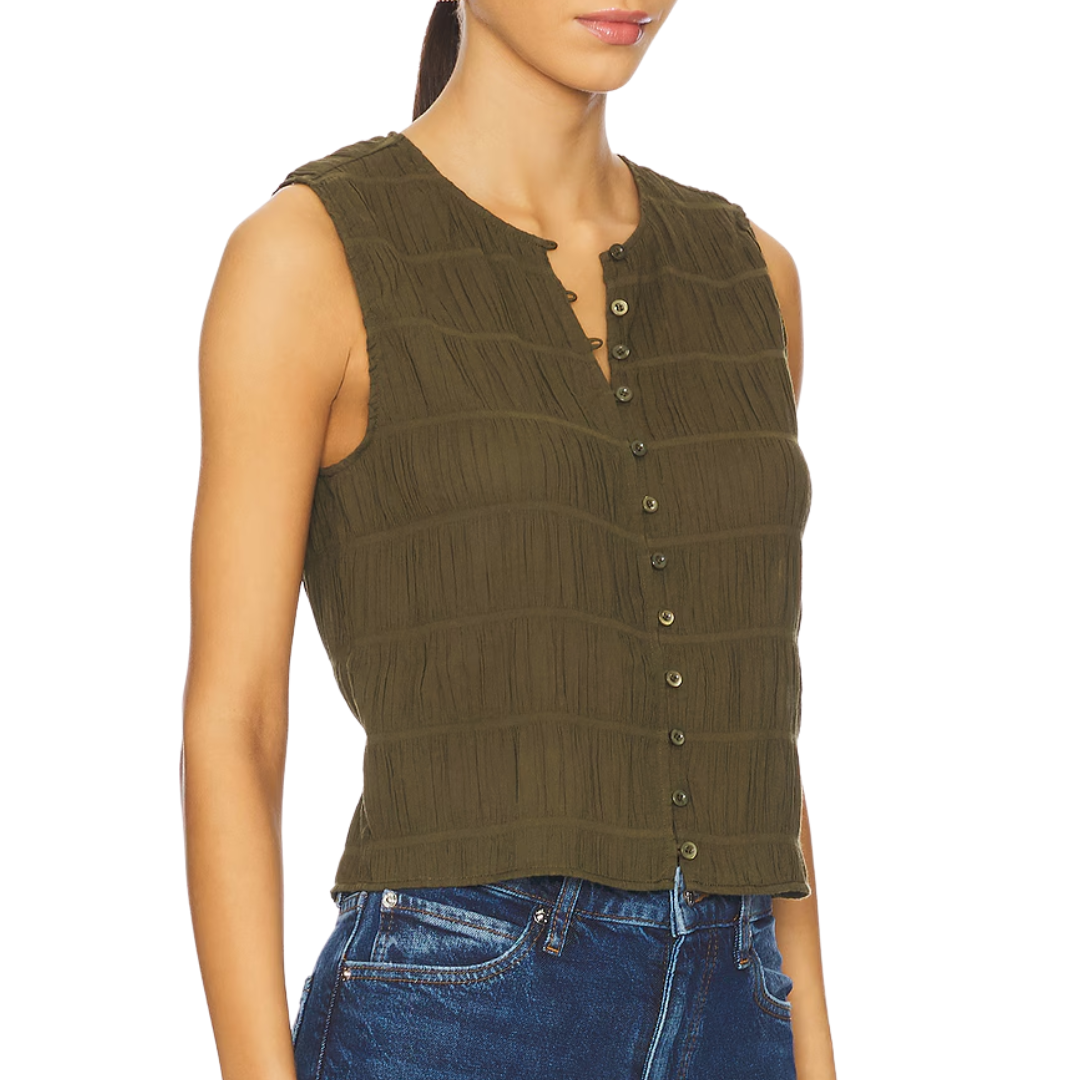 The Smocked Tank in Juniper