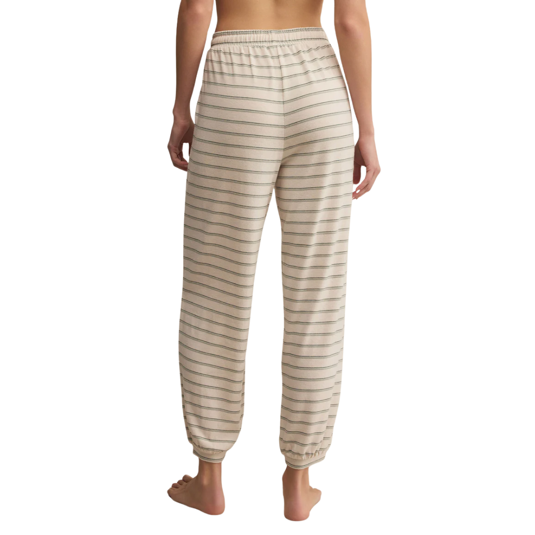 Bailey Stripe Jogger in Hunter Green