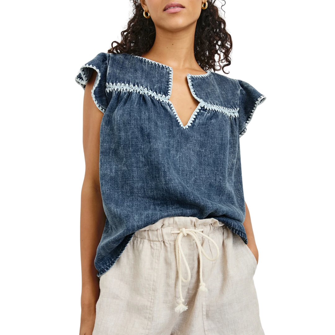 Tafia Top in Classic Blue