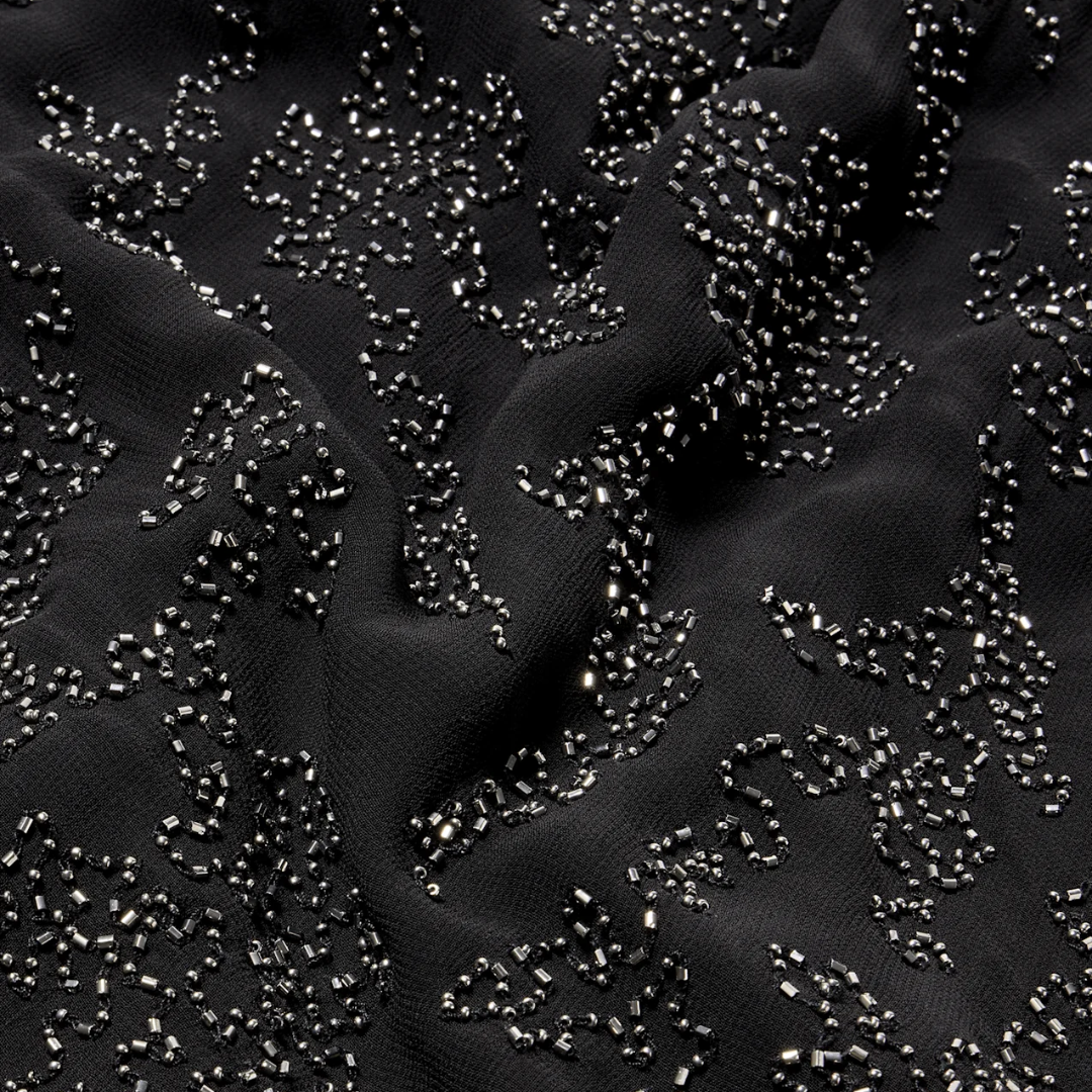 Sylven Beaded Maxi Dress in Black