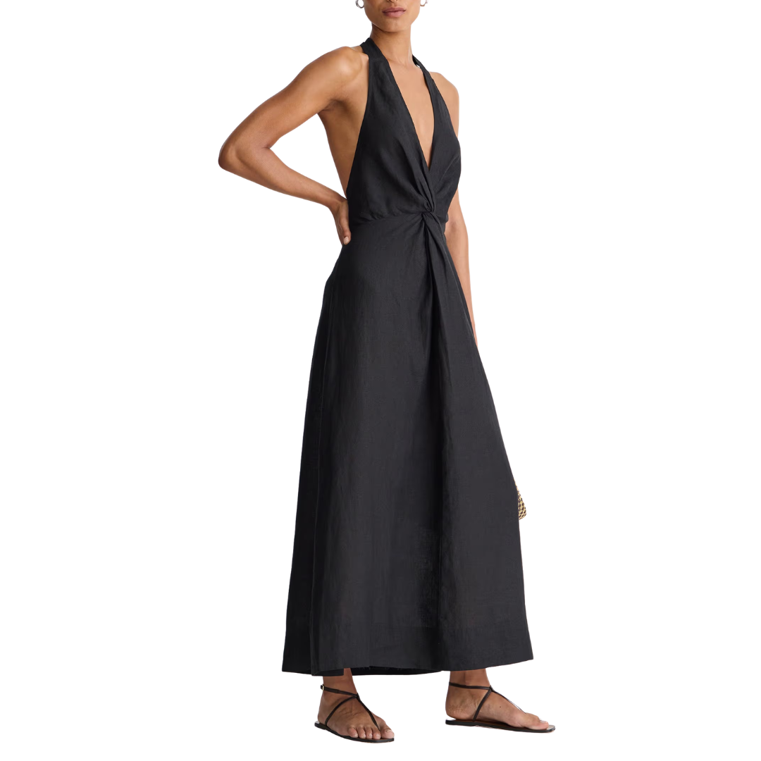 Salome Halter Maxi in Black
