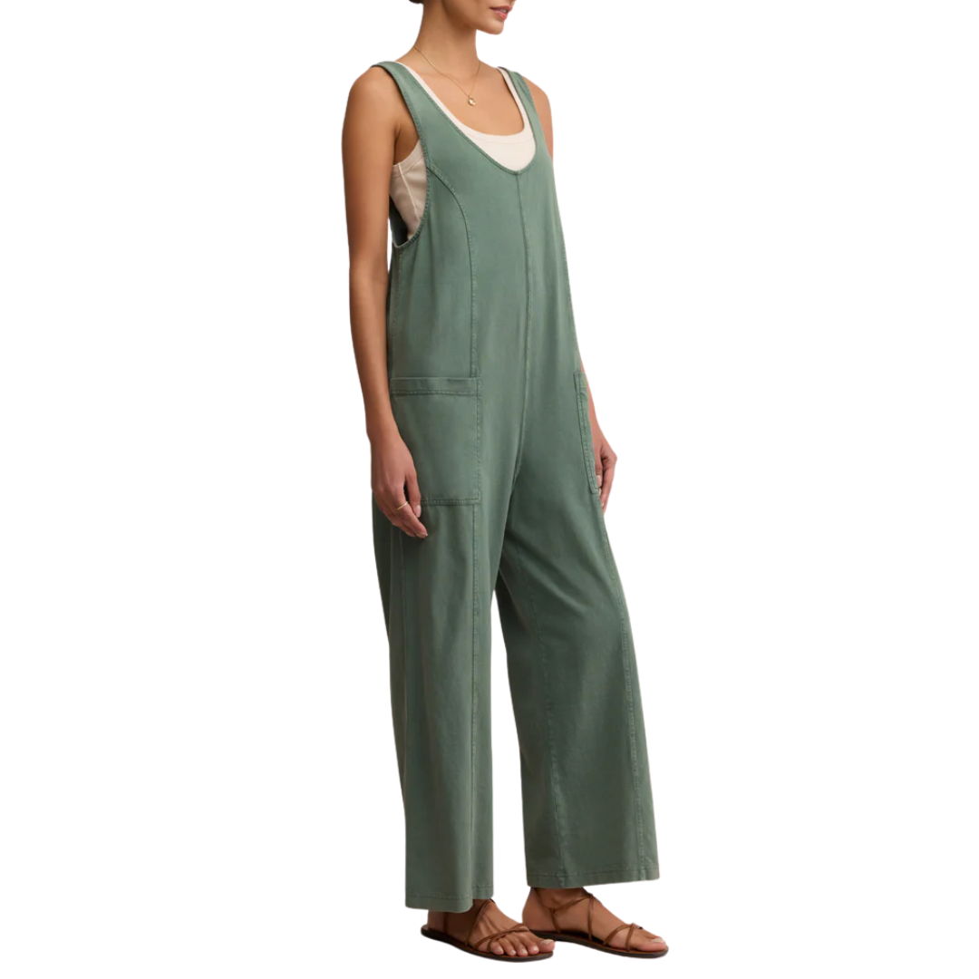 Everyday Jersey Jumpsuit in Hunter Green