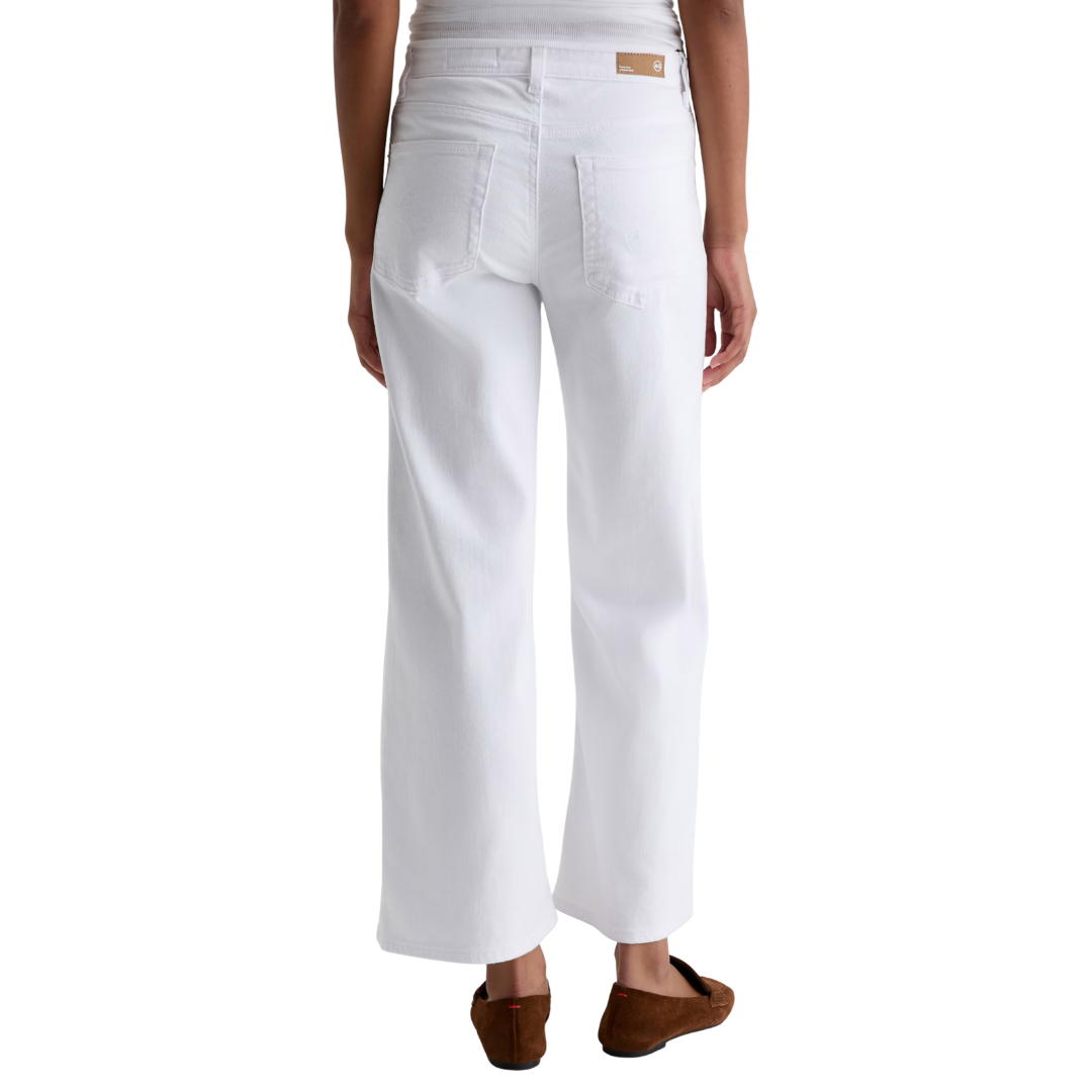 Saige Wide Leg Crop Jean in Gallery White