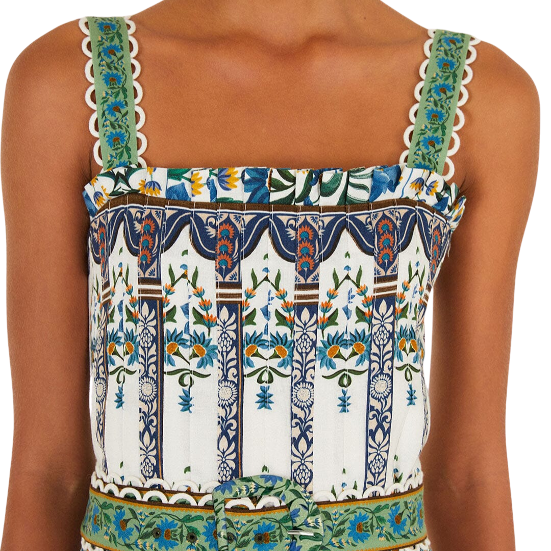 Manoela Belted Maxi Dress in Off-White