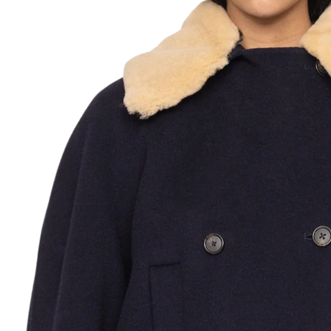 Astra Peacoat in Navy