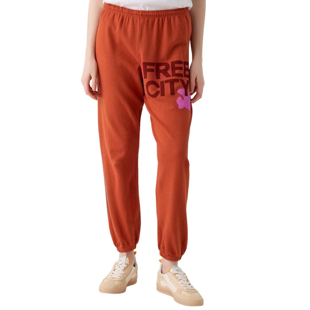 Freecitylarge Sweatpant in Burn Orange