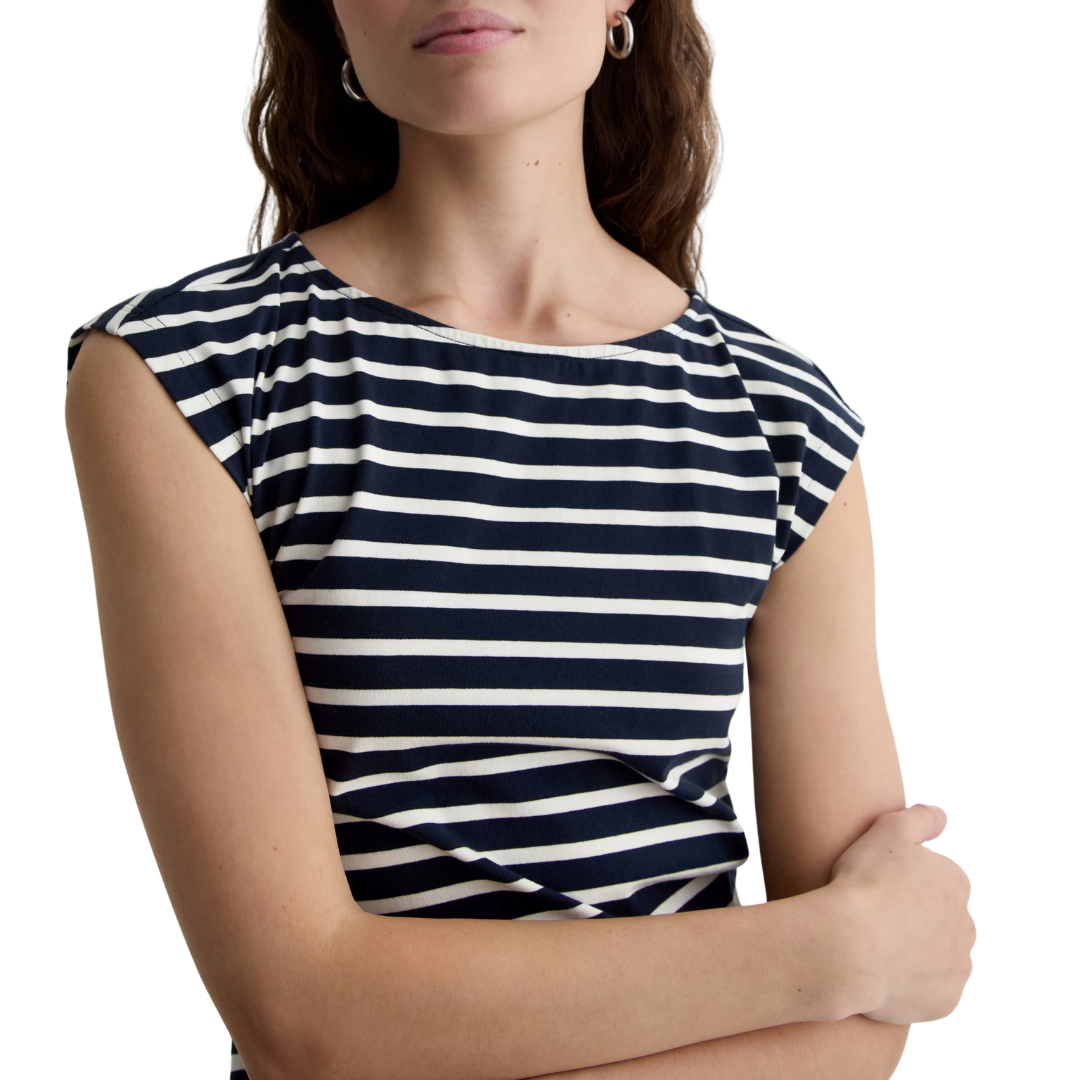 Aja Dress in Pacific Navy/Powder