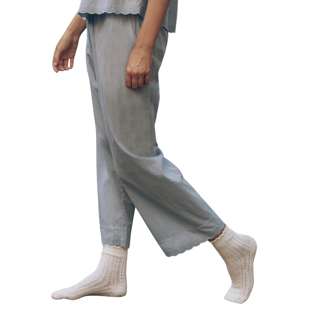 The Eyelet Easy Sleep Pant in Rainwater