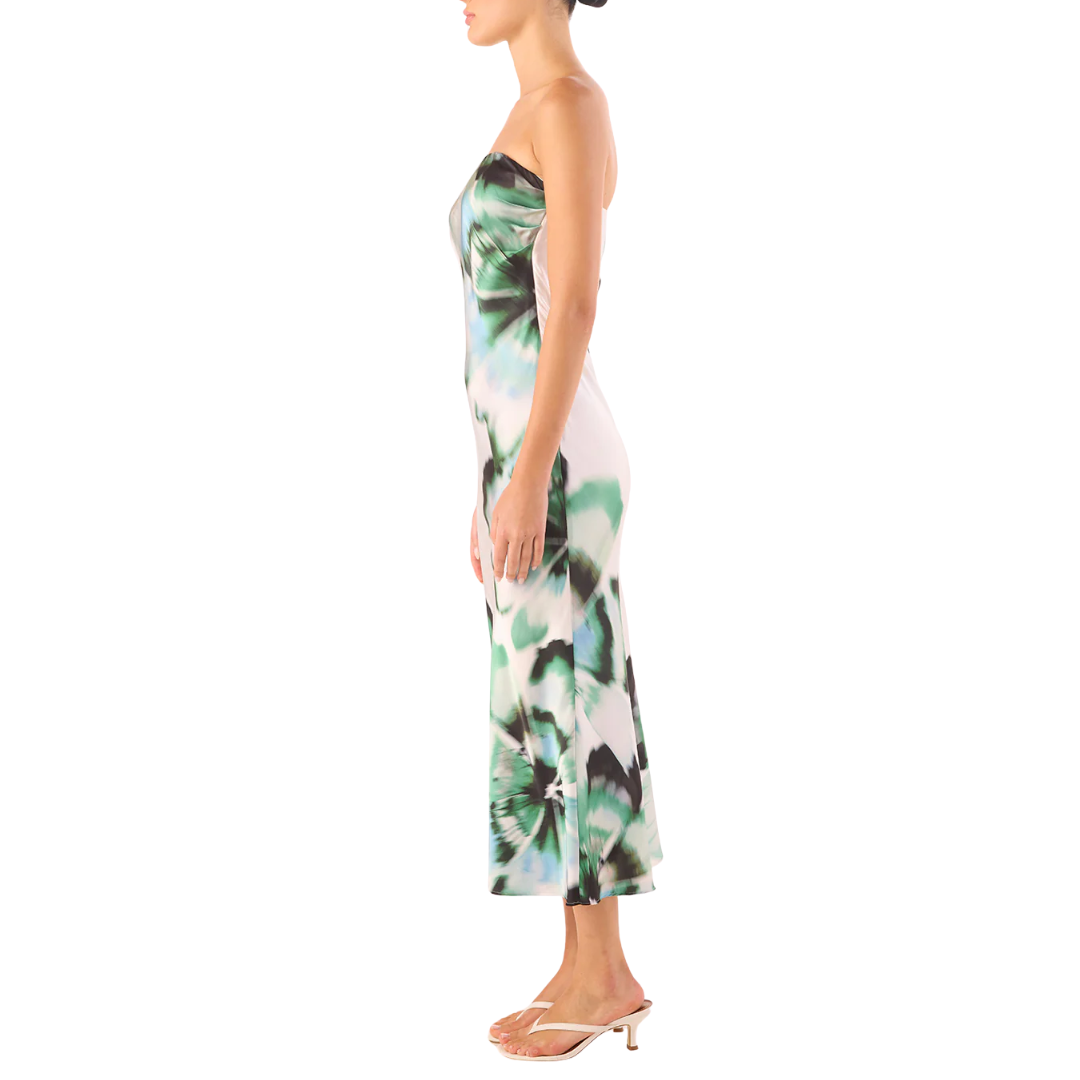 Thara Dress in Verdant Anemone Satin