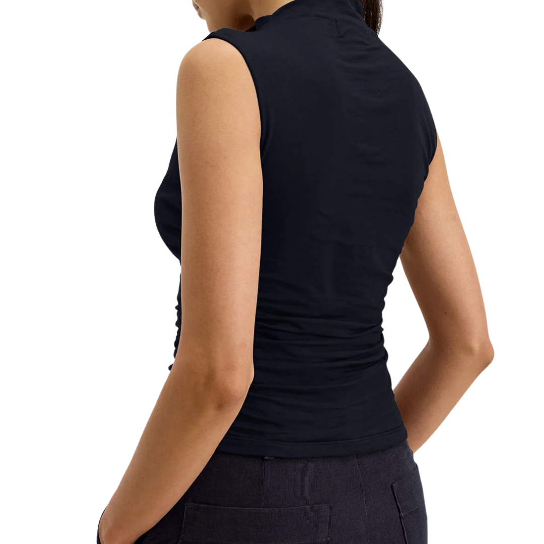 Madeline Sleeveless Top in Black