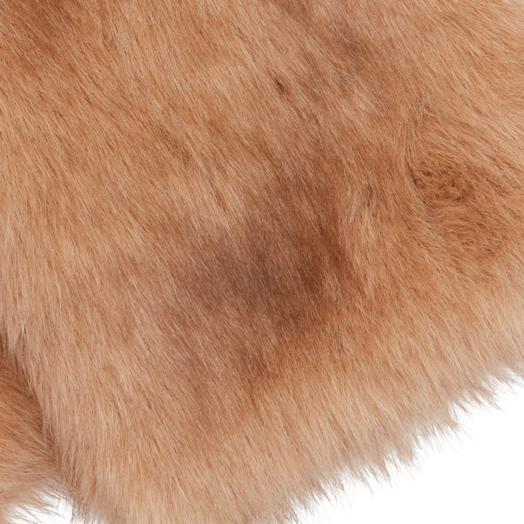 Mel Faux Fur Scarf in Camel