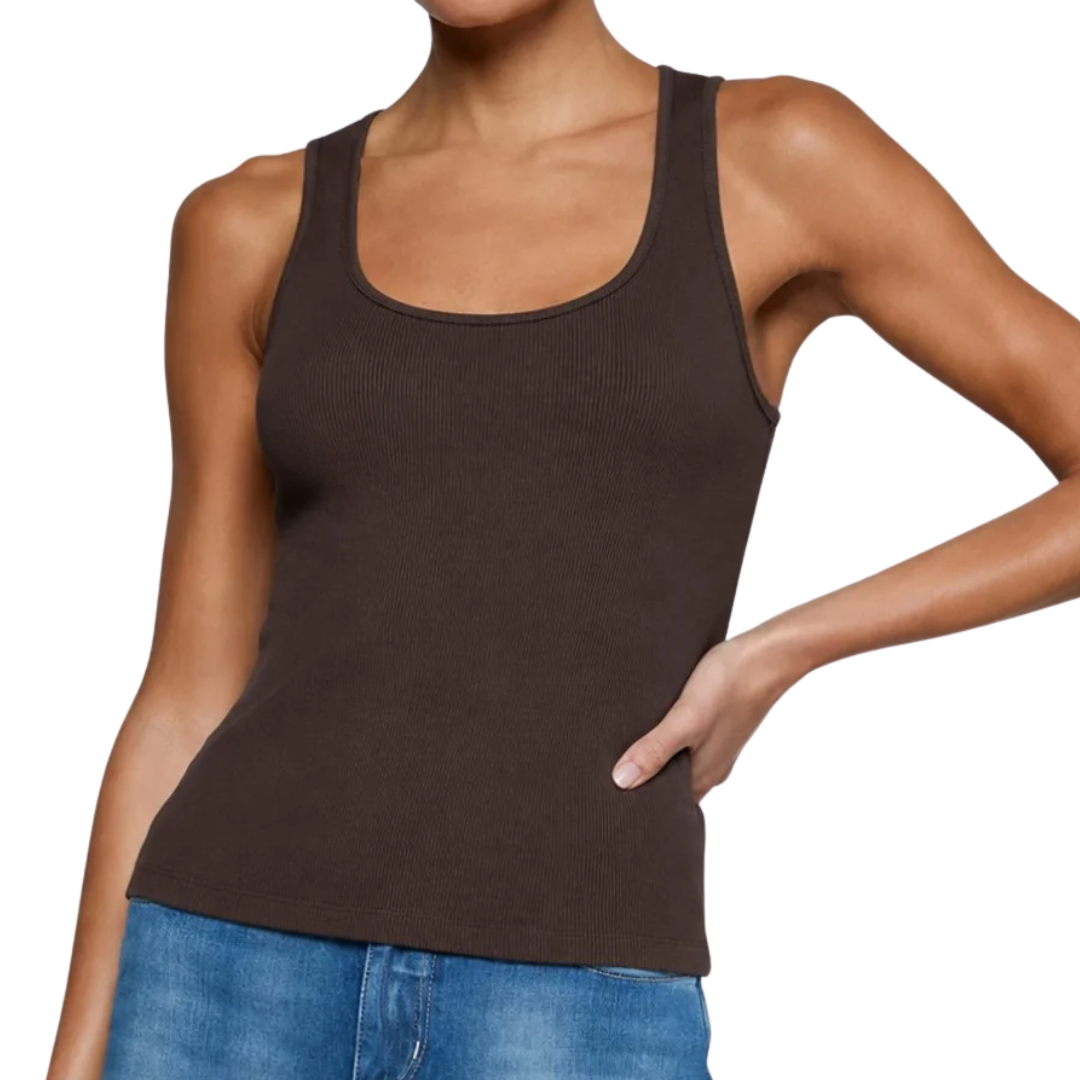 Adira Scoopneck Tank in Dark Java