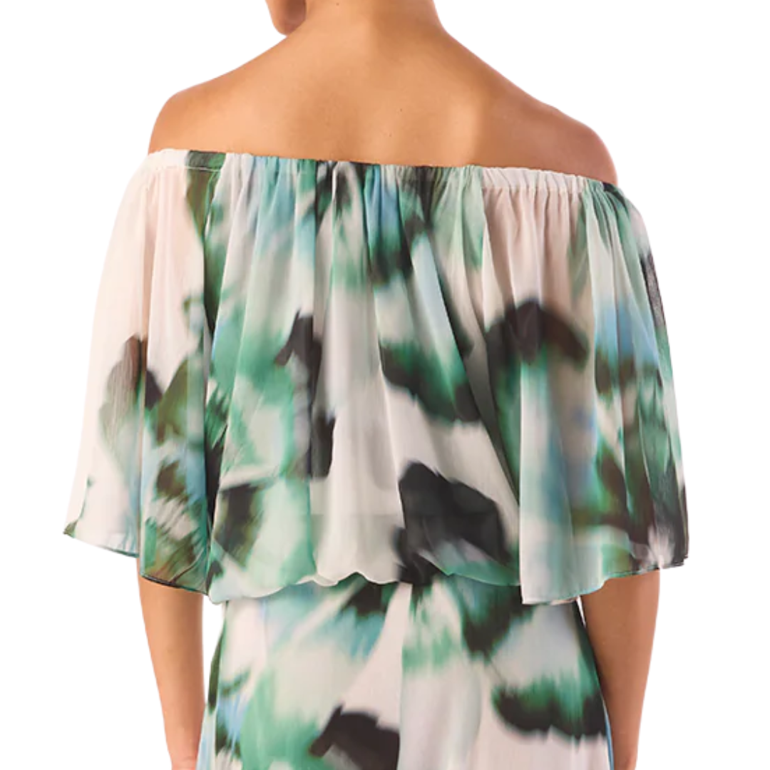 Dylan Top in Verdant Anemone Chiffon