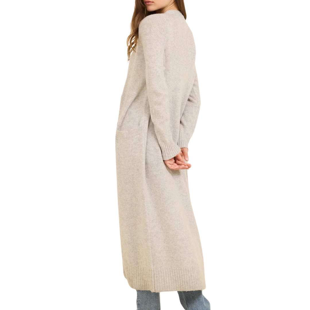 Morgan Cashmere Duster in Heather Grey