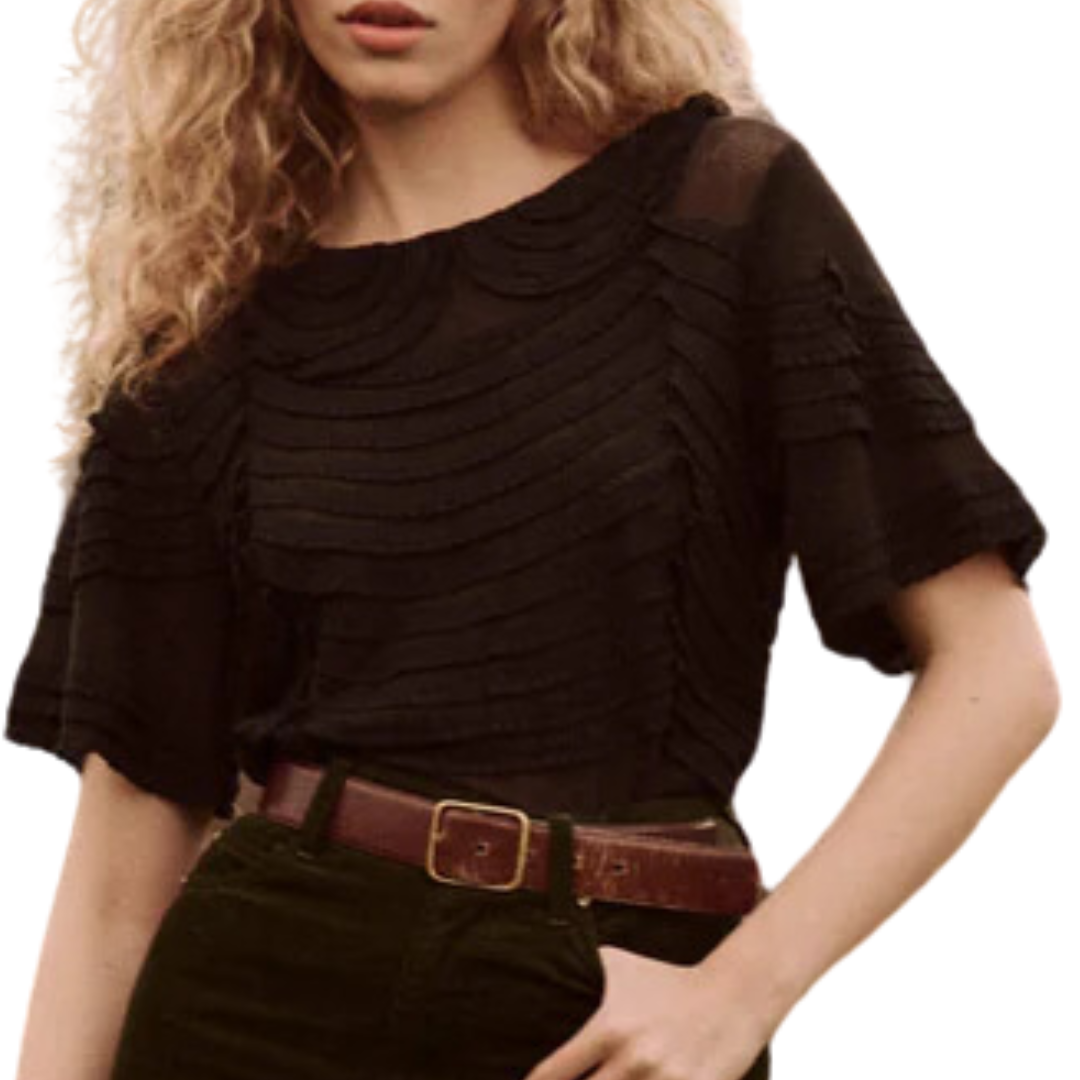 The Rosebud Top in Black