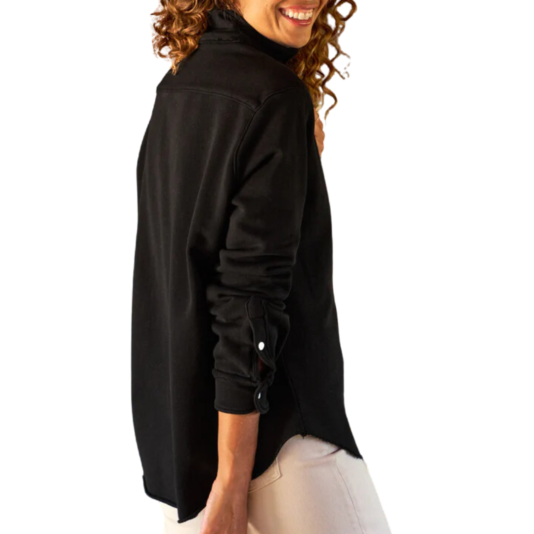 Eileen in Triple Fleece Cotton Black
